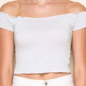 Brandy Melville Anya Off the Shoulder Top NWT
